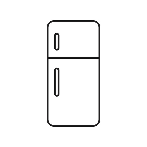 Kühlschranksymbolvorlage schwarze Farbe editierbar. Symbol für Kühlschrank Flache Vektorillustration für Grafik- und Webdesign. - Vektor, Bild