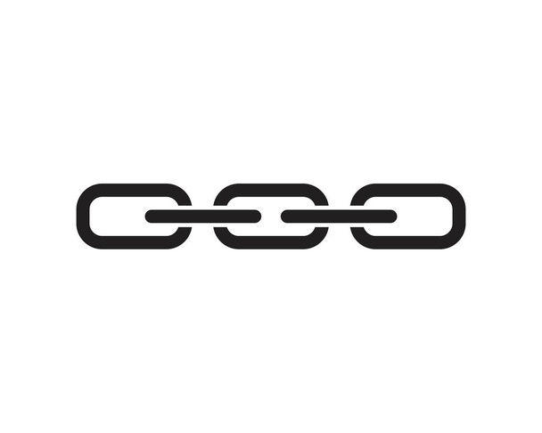 Řetězec ikony šablony černé barvy upravitelné. Symbol ikony řetězu Plochá vektorová ilustrace pro grafický a webový design. - Vektor, obrázek