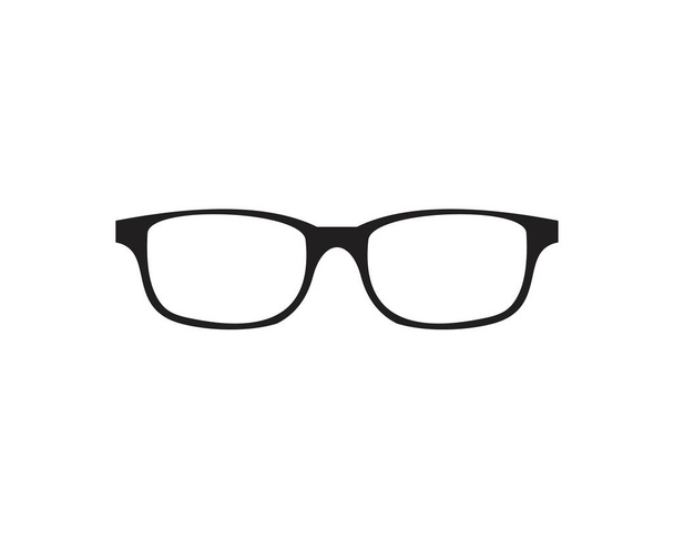 眼鏡アイコンテンプレート黒の色を編集可能。メガネのアイコンのシンボルグラフィックとウェブデザインのためのフラットベクトルイラスト. - ベクター画像