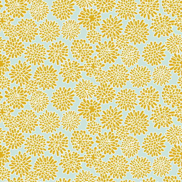 pastel yellow dandelion flowers seamless vector pattern - Wektor, obraz