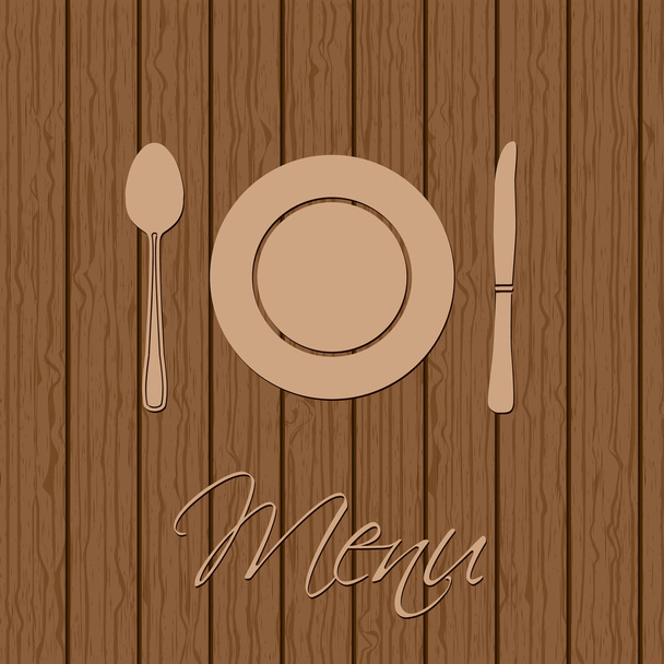 Дизайн ретро меню з посудом
 - Вектор, зображення