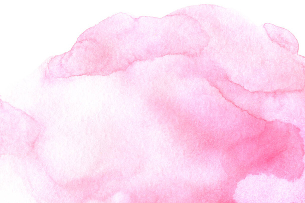 Rózsaszín splash glamour színes pasztell füst akvarell kézzel rajzolt papír textúra háttér névjegykártya helyet a szöveg. - Fotó, kép