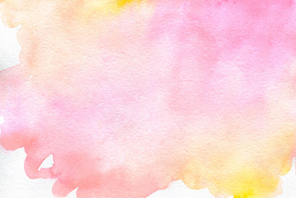 Pink splash watercolor hand drawn paper texture background business card with space for text or image. - 写真・画像
