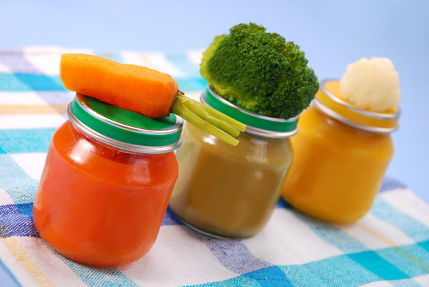 Baby food in jars - Фото, изображение