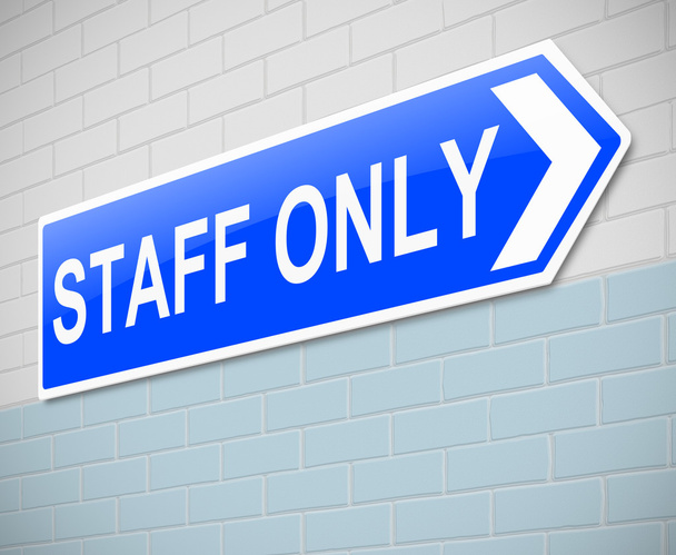 Staff only sign. - Photo, Image