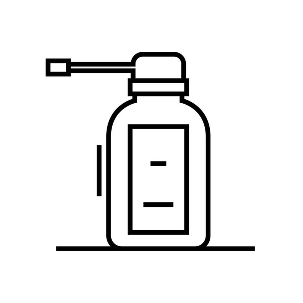 Nose pills line icon, concept sign, outline vector illustration, linear symbol. - Vektor, Bild