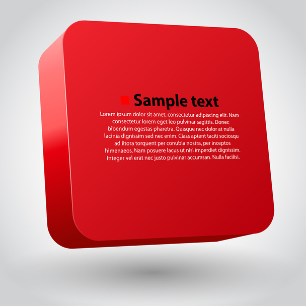 Vector illustration of 3d square. Red variant - Vector, Image