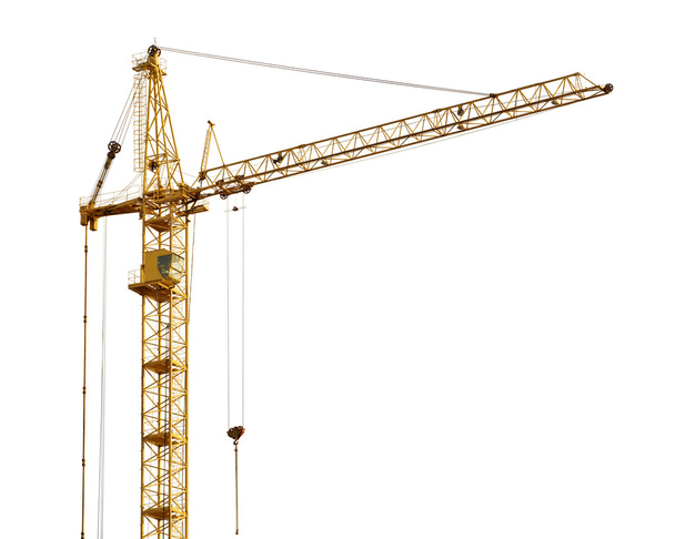 single isolated gold hoisting crane - Photo, Image