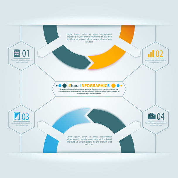 Modern business circle origami style options banner. - Vector, Image