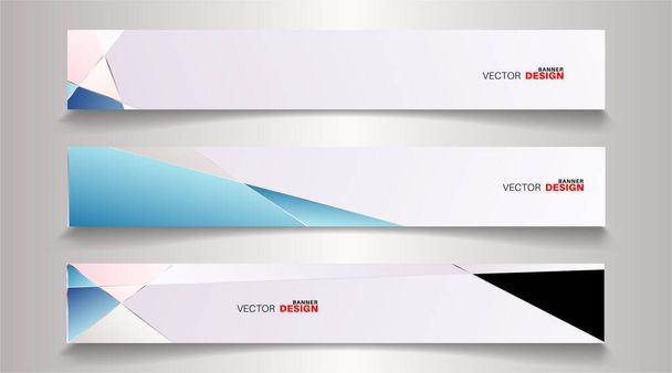 A set of modern vector banners with a rectangular design background - Vector, Image