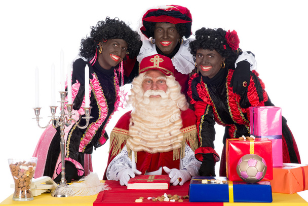 Sinterklaas und ein paar seiner Helfer - Foto, Bild