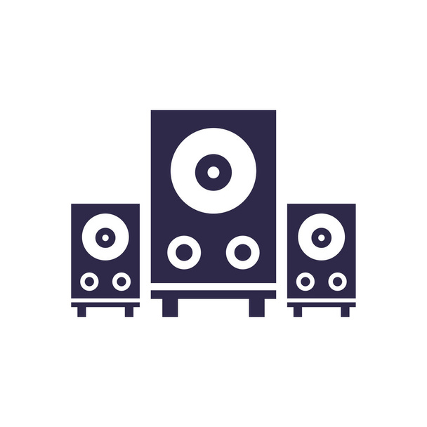 Haut-parleurs de musique isolés remplissent style icône vectoriel design
 - Vecteur, image