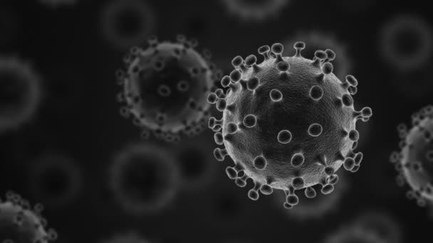 Virus. Looped animation. 3d illustration. - Materiał filmowy, wideo