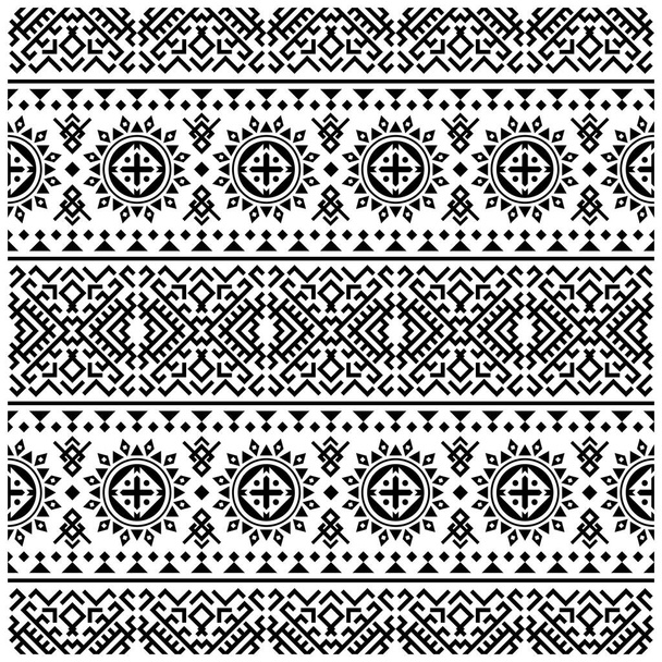 Patrón sin costura motivos aztecas vector de diseño. Ilustración de fondo de patrón tradicional
 - Vector, imagen