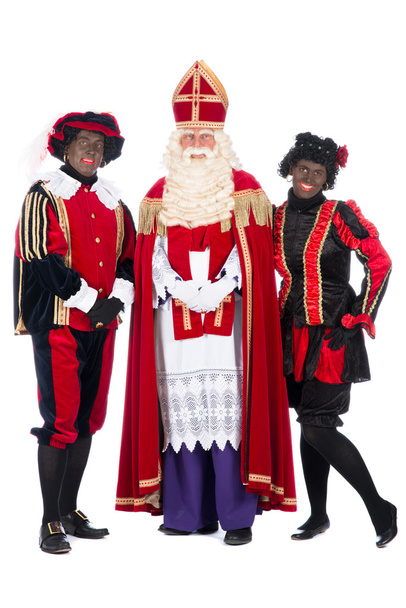 Sinterklaas i kilka jego pomocnicy - Zdjęcie, obraz