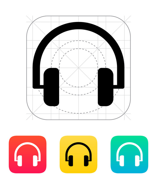 Audio headphones icon. - Διάνυσμα, εικόνα