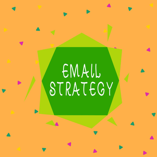Handwriting text Email Strategy. Concept meaning marketing way to reach consumers via direct electronic mail Asymmetrical uneven shaped format pattern object outline multicolour design. - Φωτογραφία, εικόνα