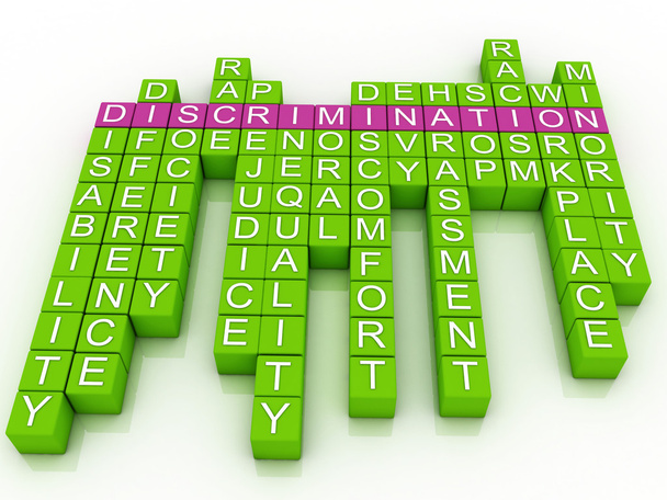3d imagen Discriminación en la nube de palabras
 - Foto, Imagen