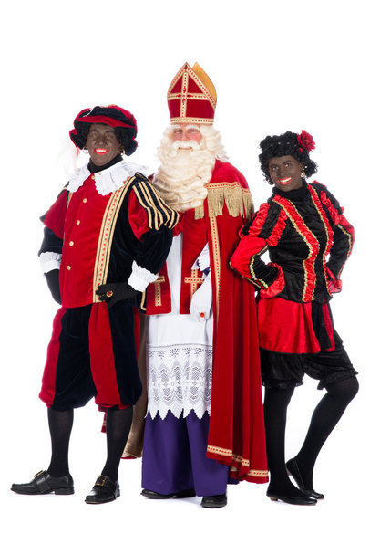 Sinterklaas i kilka jego pomocnicy - Zdjęcie, obraz