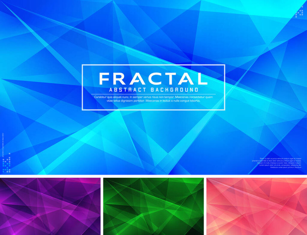 Modern fractal abstract background. Low poly and fractal vector background series, applicable for web background, design element ,wall poster, landing page, wall paper, and social media element - Vektori, kuva