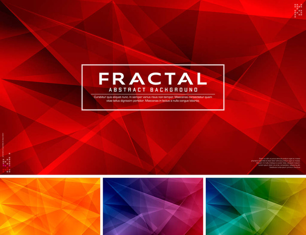 Modern fractal abstract background. Low poly and fractal vector background series, applicable for web background, design element ,wall poster, landing page, wall paper, and social media element - Vektor, Bild