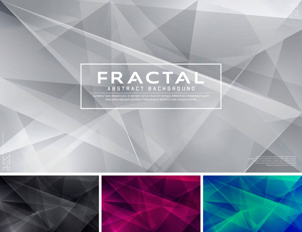 Modern fractal abstract background. Low poly and fractal vector background series, applicable for web background, design element ,wall poster, landing page, wall paper, and social media element - ベクター画像