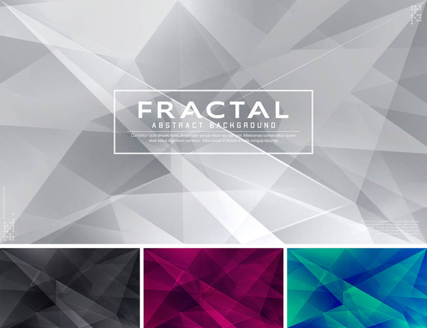 Modern fractal abstract background. Low poly and fractal vector background series, applicable for web background, design element ,wall poster, landing page, wall paper, and social media element - Vecteur, image