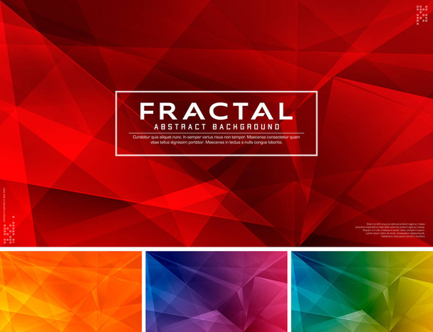 Modern fractal abstract background. Low poly and fractal vector background series, applicable for web background, design element ,wall poster, landing page, wall paper, and social media element - Vektör, Görsel