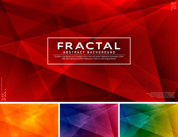 Modern fractal abstract background. Low poly and fractal vector background series, applicable for web background, design element ,wall poster, landing page, wall paper, and social media element - Wektor, obraz