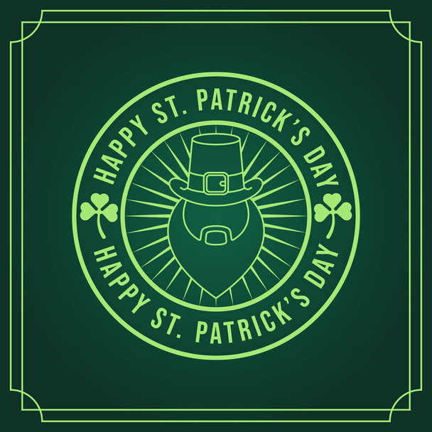 Pyhän Patrickin päivän vektorikuvitus. Happy St. Patrickin päivä vektori tasainen muotoilu malli tausta, banneri, juliste, onnittelukortti. Hyvää Pyhän Patrickin juhlaa.
. - Vektori, kuva