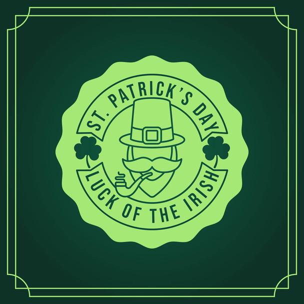 St. Patrick 's Day Vector Illustration. Happy St. Patrick 's Day Vektor flache Designvorlage für Hintergrund, Banner, Poster, Grußkarte. Frohes St. Patrick 's Holiday-Fest. - Vektor, Bild