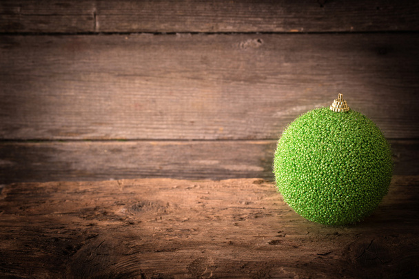 christmas ball on the wooden background - Foto, imagen