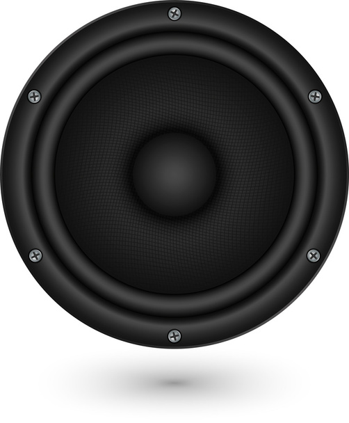 Audio speaker app icon, vector illustration - Vektör, Görsel
