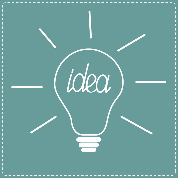 White bulb. Idea concept. - Vector, Image