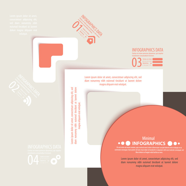 Modern design infographic template. Numbered banners. - Vector, Image