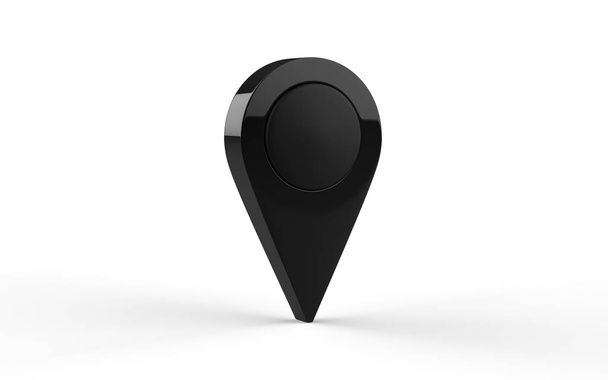 GPS.navigator pin pointer geïsoleerd op een witte achtergrond. 3d illustratie - Foto, afbeelding