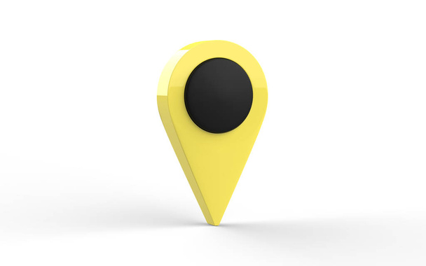 GPS.navigátor pin mutató elszigetelt fehér háttérrel. 3d illusztráció - Fotó, kép