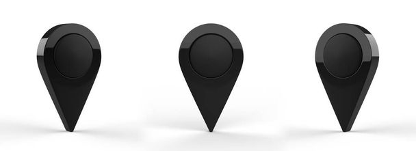 Puntero de pin GPS.navigator aislado sobre un fondo blanco. ilustración 3d
 - Foto, Imagen