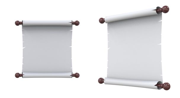 Rolagem de papel branco 3d
 - Foto, Imagem