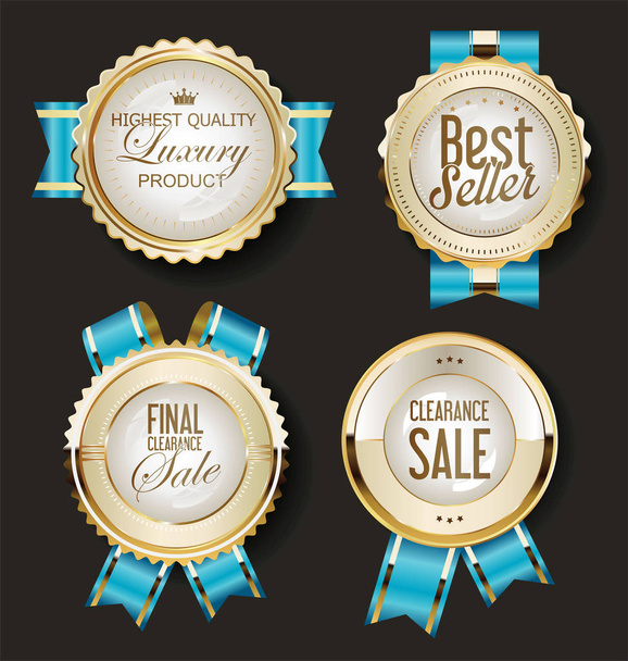 A collection of various badges and labels  - Vector, imagen
