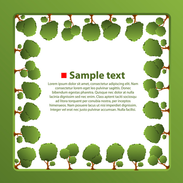 Vector isolated green trees - Вектор,изображение