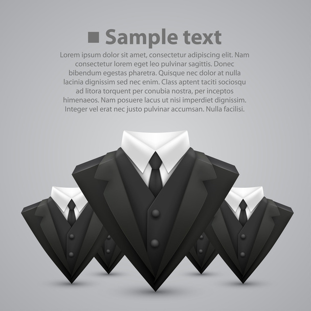 Vector triangle jacket and tie. team - Vetor, Imagem