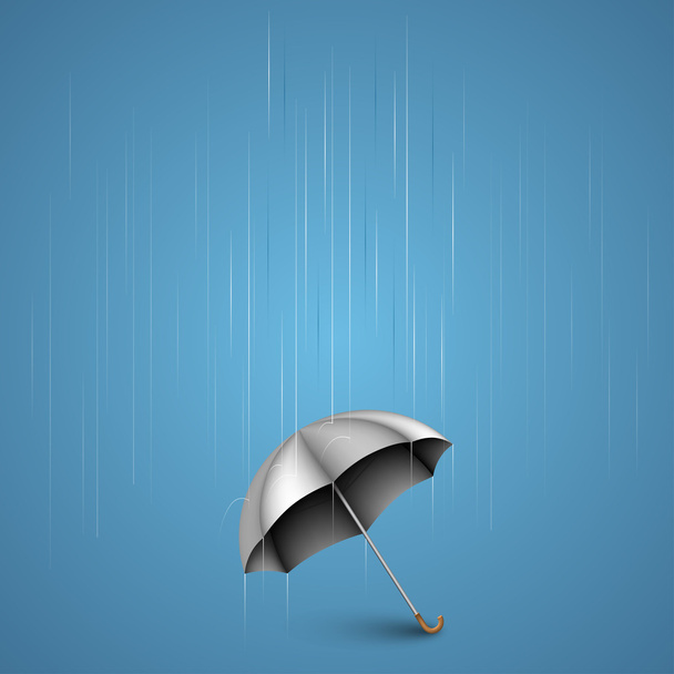 Umbrella with heavy rain - Vektör, Görsel