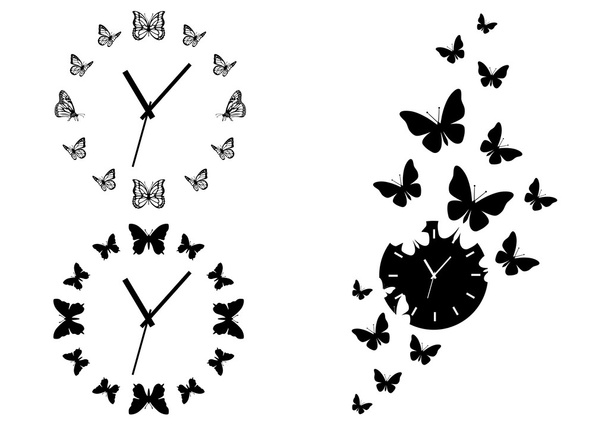 relógios borboleta, conjunto vetorial
 - Vetor, Imagem
