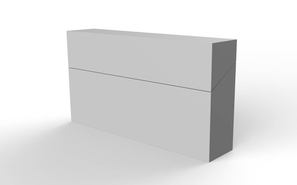 tyhjä pakkaus pahvilaatikko eristetty valkoisella taustalla valmis pakkauksen suunnittelu. 3d kuva
 - Valokuva, kuva