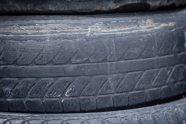Old, worn car tires - Photo, Image