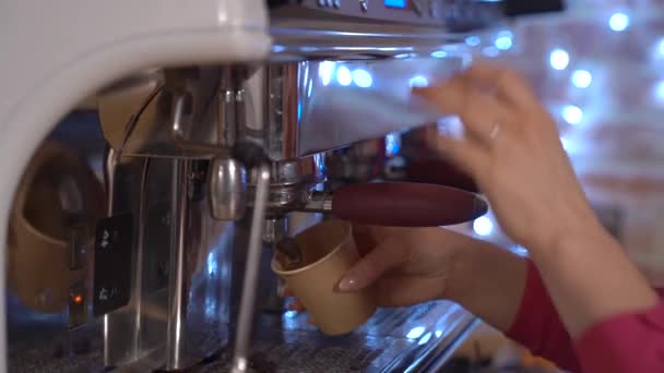 Making Espresso Coffee Machine - Footage, Video