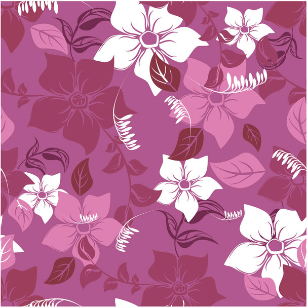 Vector spring abstract background flowers seamless pattern - Vektor, kép