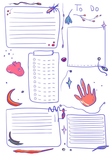 magic to do list for job and school cut out - Vector, Image