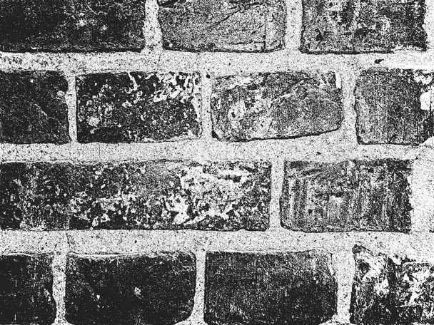 Perturbar a textura da parede de tijolo velho. Fundo grunge preto e branco. Ilustração vetorial do EPS8
. - Vetor, Imagem